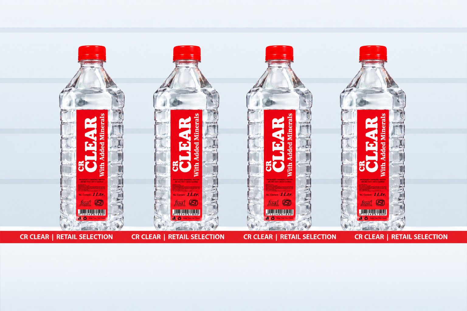 CR clear packaged drinking water retail supermarket selection